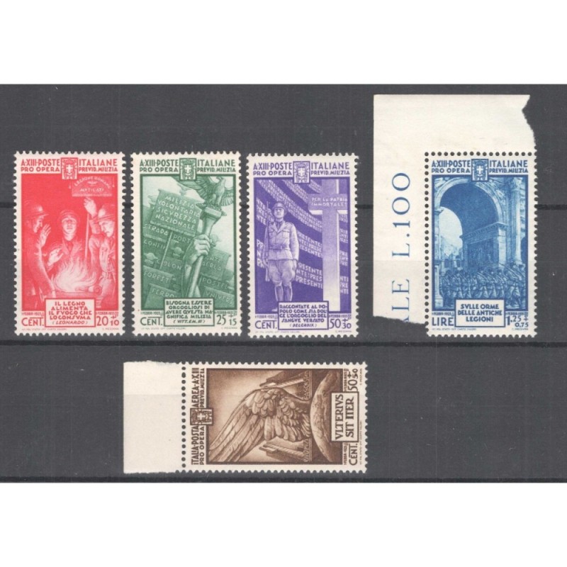 REGNO D'ITALIA 1935 MILIZIA IV 4 VALORI G.I MNH**  | Filatelia Meloni