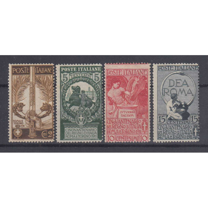 REGNO D'ITALIA 1911 UNITA' D'ITALIA 4 VALORI G.I MNH**  | Filatelia...