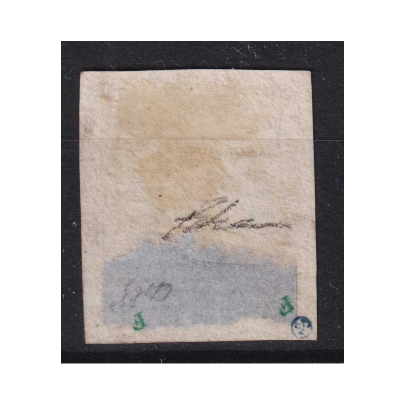 NAPOLI 1859-61 10 GRANA CARMINIO LILLACEO FALSO V TIPO N.F7 CERT. R...