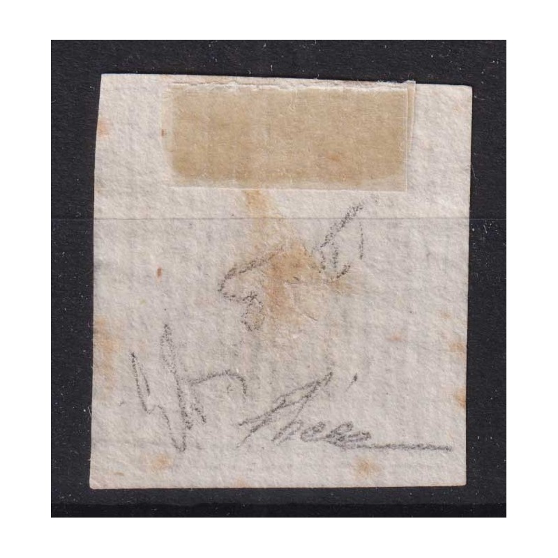 NAPOLI 1859-61 10 GRANA ROSA CAR. VERGATA VERT. FALSO III TIPO N.F5...