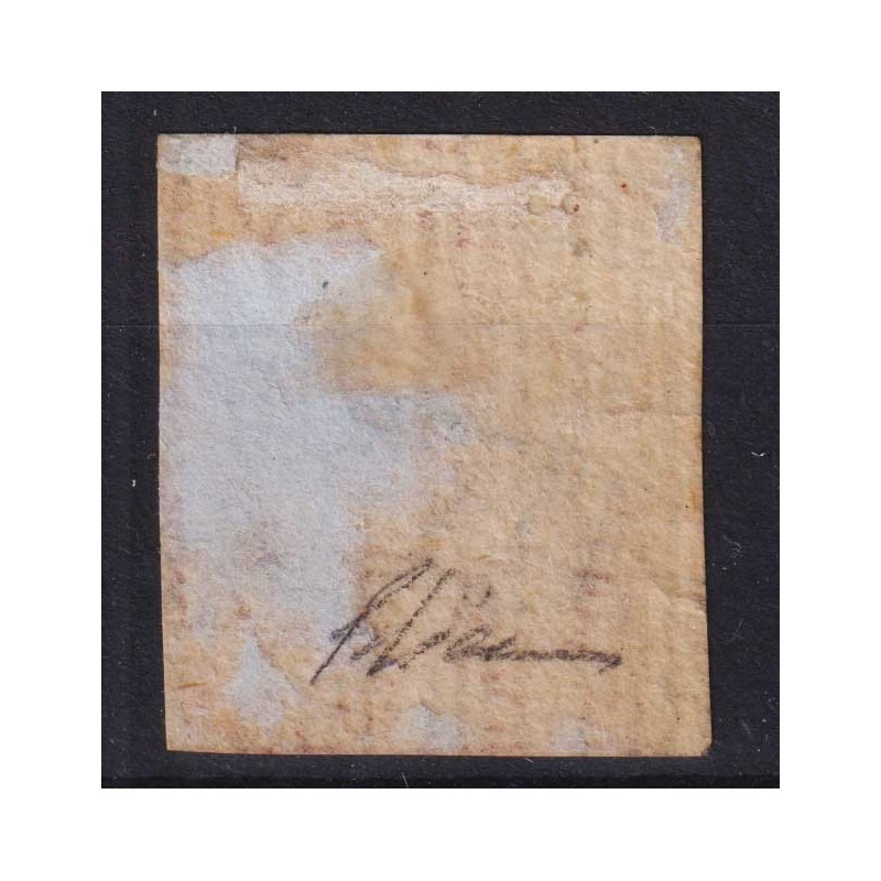 NAPOLI 1859-61 10 GRANA ROSA CARMINIO CARTA VERG. FALSO III TIPO N....