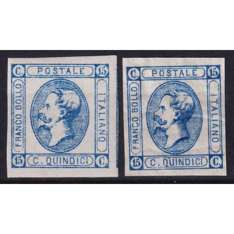 REGNO D'ITALIA 1863 MATRAIRE 15 CENTESIMI GOMMA SCREPOLATA N.12 G.I...