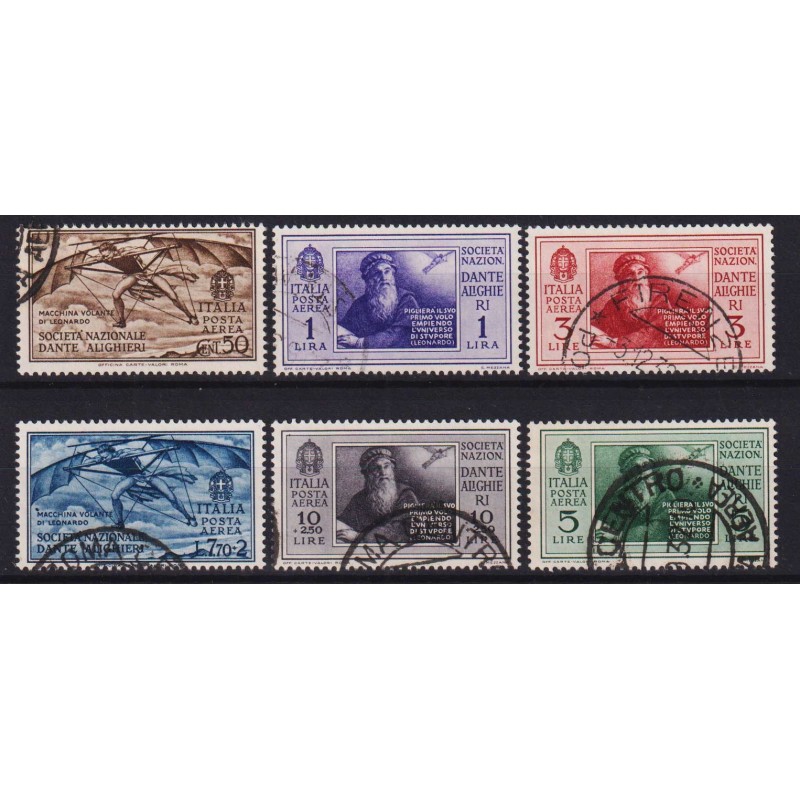 REGNO D'ITALIA 1932 P/A DANTE ALIGHIERI 6 V. US. FIRMATI COLLA  | F...