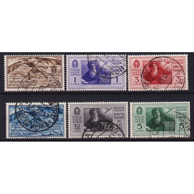 REGNO D'ITALIA 1932 P/A DANTE ALIGHIERI 6 V. US. FIRMATI COLLA  | F...