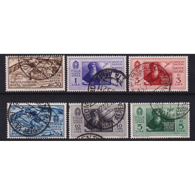 REGNO D'ITALIA 1932 P/A DANTE ALIGHIERI 6 V. US. FIRMATI COLLA  | F...