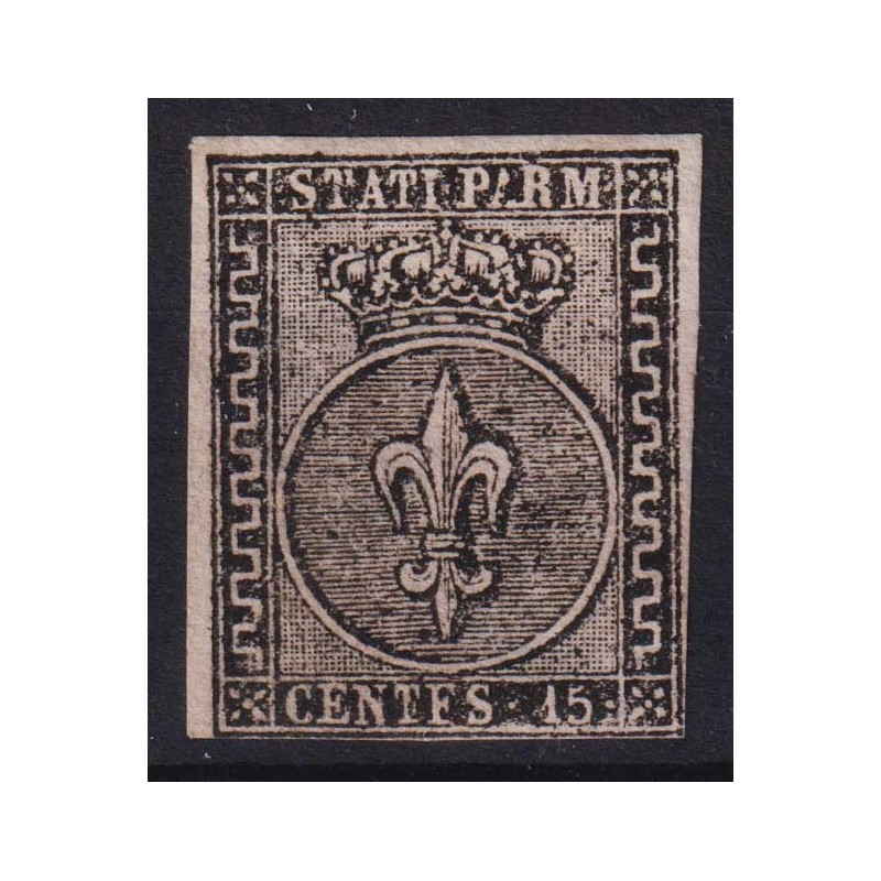 PARMA 1852 15 CENTESIMI ROSA N.3 G.O MH* CERT.  | Filatelia Meloni