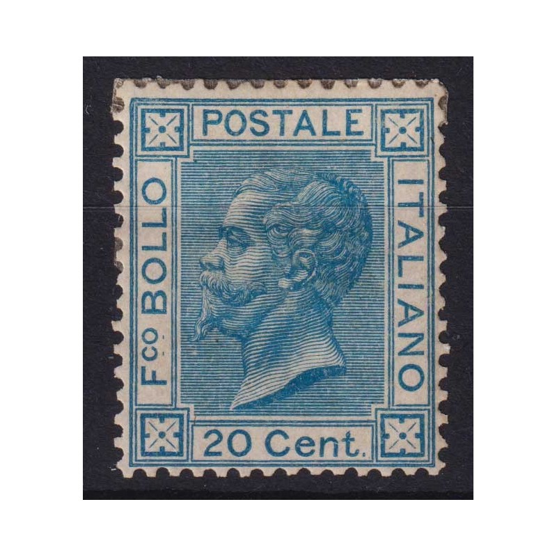 REGNO D'ITALIA 1867 20 CENTESIMI TORINO N.T26 G.O MH* SIGLATO  | Fi...