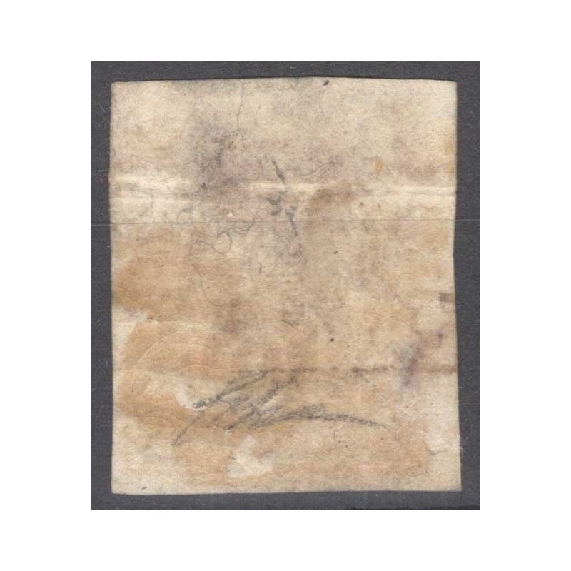 NAPOLI 1859-61 10 GRANA ROSSO BRUNO FALSO I TIPO N.F3 US.CERT.  | F...