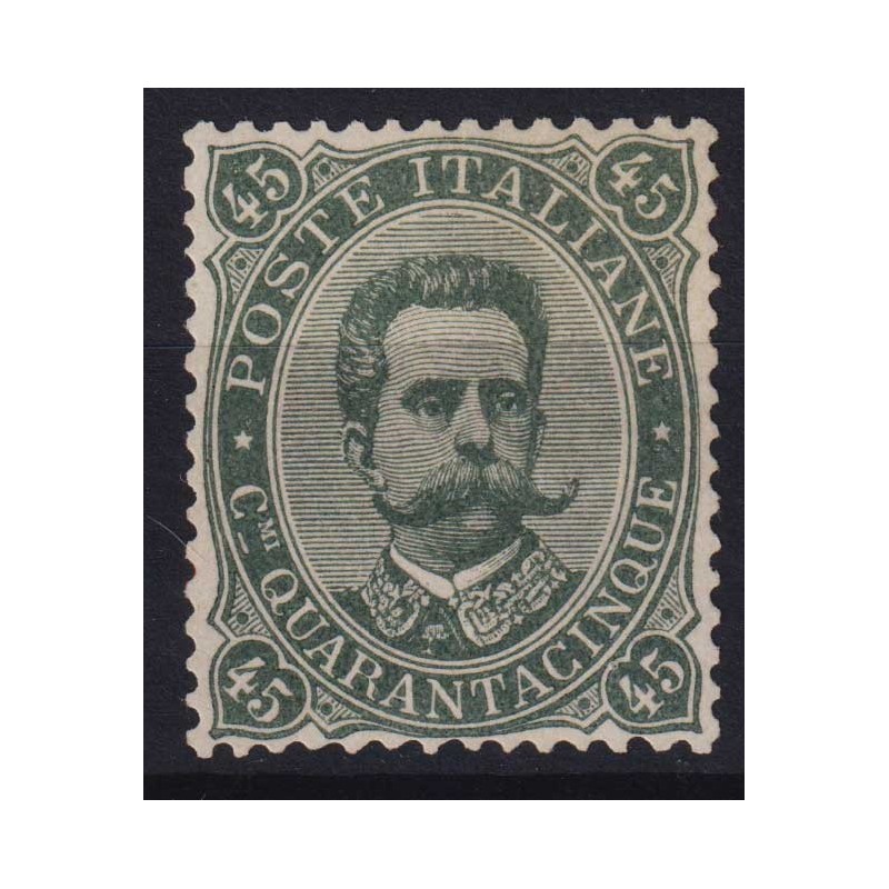 REGNO D'ITALIA 1889 UMBERTO 45 CENTESIMI N.46 G.I MNH** CENTRATO CE...