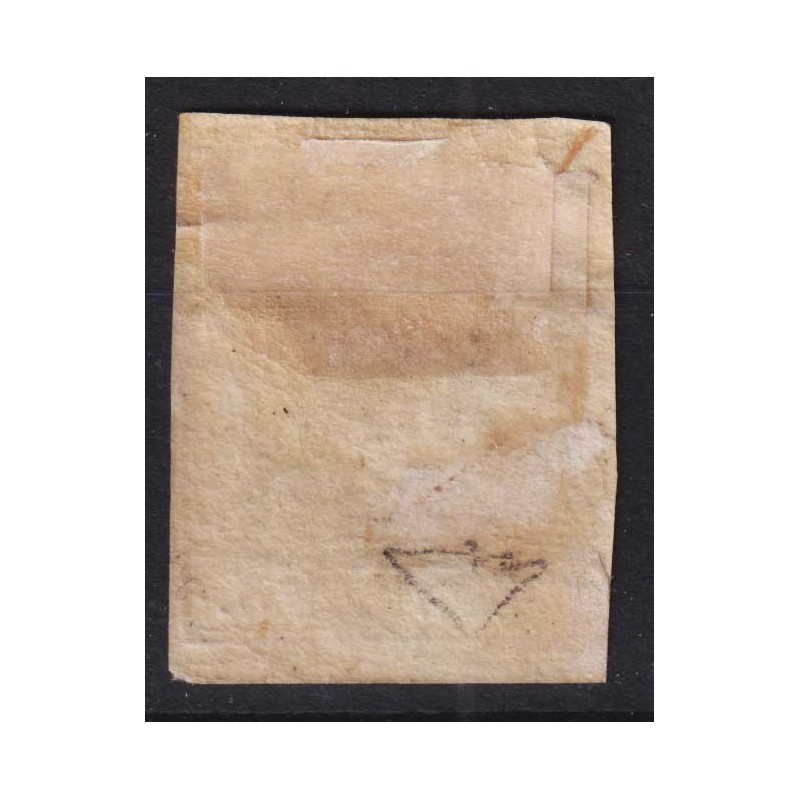 LOMBARDO VENETO 1850 15 CENTESIMI I TIPO I TIR. ROSSO N.3a G.O MH* ...