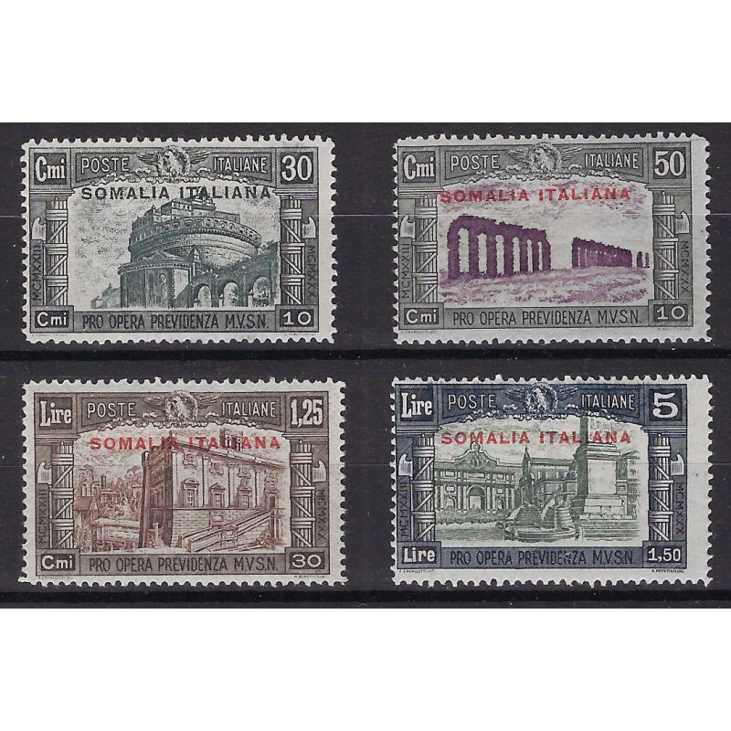 COLONIE SOMALIA 1930 MILIZIA III 4 VALORI G.I MNH**  | Filatelia Me...