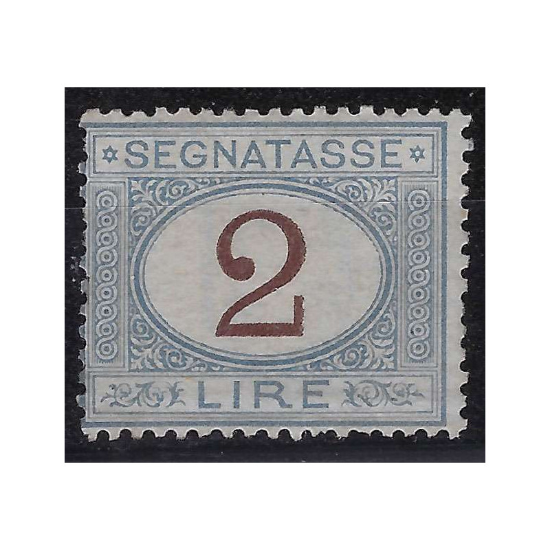 REGNO D' ITALIA 1870 SEGNATASSE 2 LIRE n.12 CERT. G.I. MNH**  | Fil...