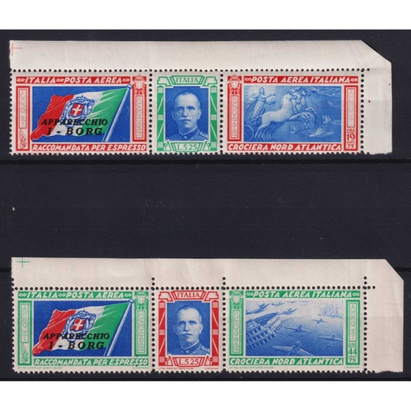 REGNO 1933 P/A TRITTICI CROCIERA NORD ATLANTICA I – BORG G.I MNH** ...
