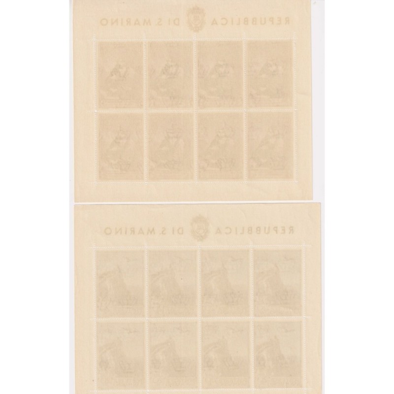 SAN MARINO 1944 FOGLIETTI PRO CASE POPOLARI 2 V. N.4-5 G.I MNH** CE...