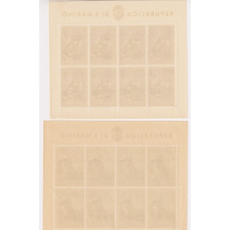 SAN MARINO 1944 FOGLIETTI PRO CASE POPOLARI 2 V. N.4-5 G.I MNH** CE...