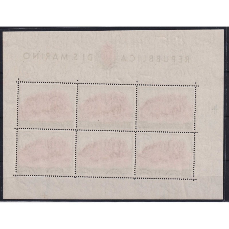 SAN MARINO 1949 FOGLIETTO UPU 100 L. N.8 G.I MNH** CERT.  | Filatel...