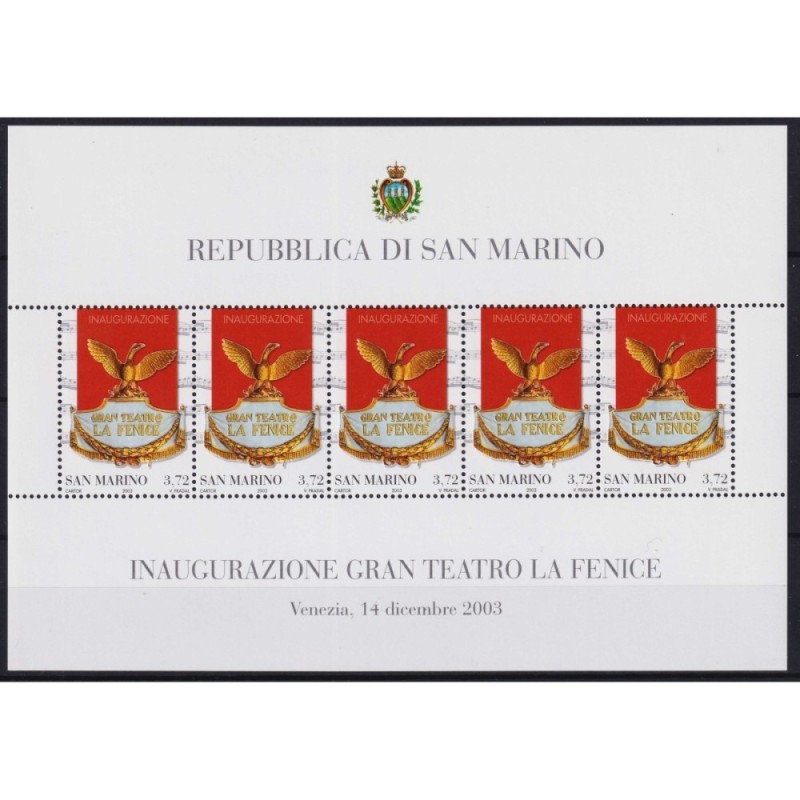 SAN MARINO 2003 FOGLIETTO FENICE G.I MNH**  | Filatelia Meloni
