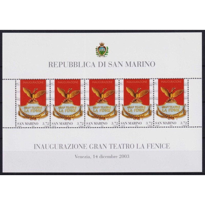 SAN MARINO 2003 FOGLIETTO FENICE G.I MNH**  | Filatelia Meloni