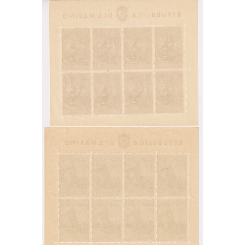SAN MARINO 1944 FOGLIETTI PRO CASE POPOLARI 2 V. N.4-5 G.I MNH** CE...