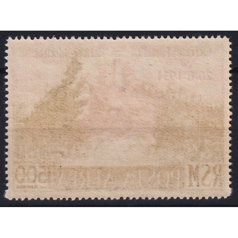 SAN MARINO 1951 POSTA AEREA VEDUTA 300 L. SU 500 L. N.98 G.I MNH** ...