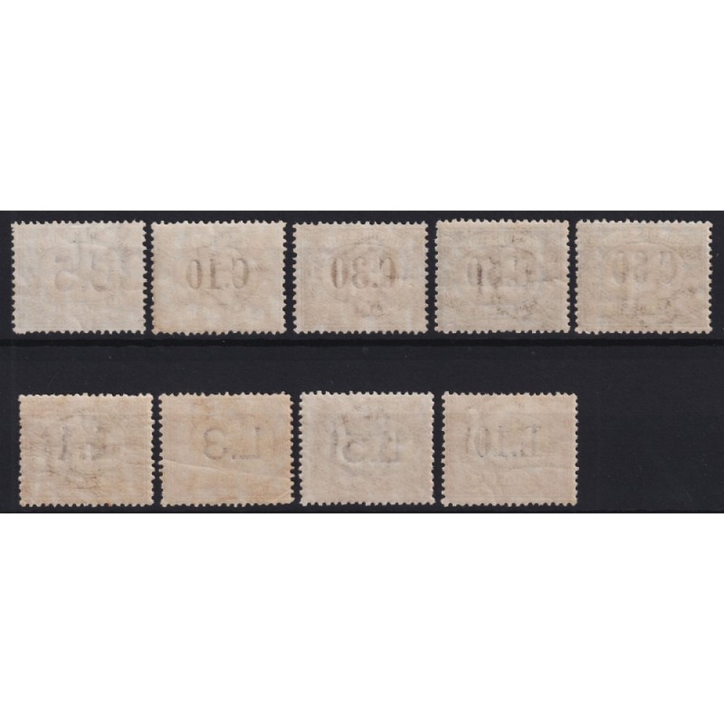 SAN MARINO 1925 SEGNATASSE 9 VALORI N.19-27 G.I MNH**  | Filatelia ...