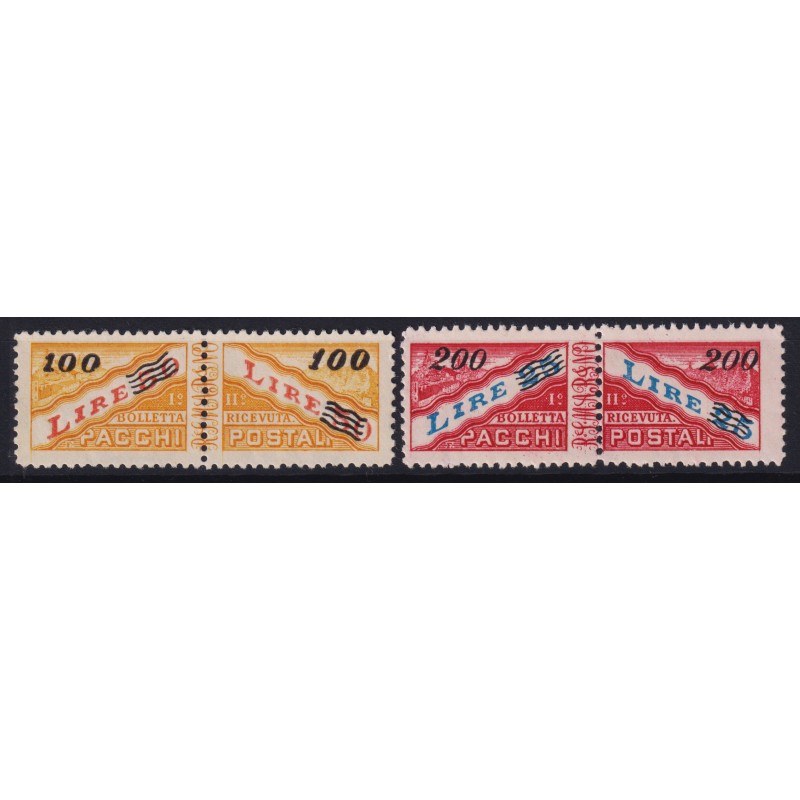 SAN MARINO 1948-50 PACCHI POSTALI 2 VALORI N.33-34 G.I MNH**  | Fil...
