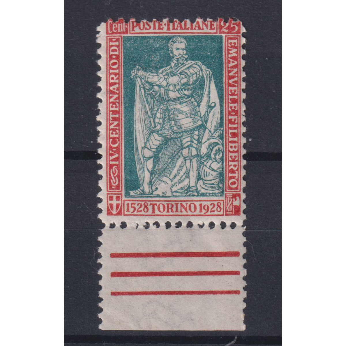 REGNO D'ITALIA 1928 FILIBERTO 25 CENTESIMI DENT.11 N.227 G.I MNH** ... REGNO D'ITALIA 1928 FILIBERTO 25 CENTESIMI DENT.11 N.227 G.I MNH** ...