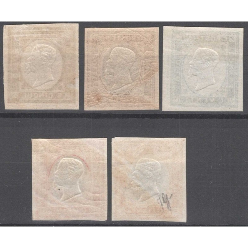 PROVINCE NAPOLETANE 1861 SERIE COMPLETA 5 V. G.O MH*  | Filatelia M...