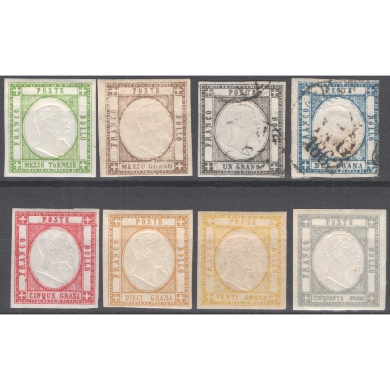 PROVINCE NAPOLETANE 1861 SERIE COMPLETA 8 V. G.O MH* / US.  | Filat...
