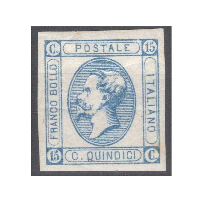 REGNO D'ITALIA 1863 MATRAIRE 15 CENTESIMI N.12 G.I MNH** CERT.  | F...