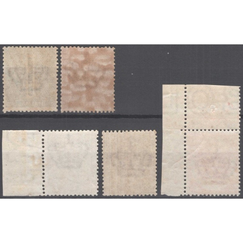 REGNO D'ITALIA 1863-65 SERIETTA TORINO 5 VALORI G.I MNH**  | Filate...