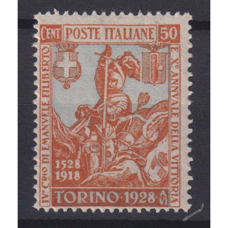 REGNO D'ITALIA 1928 FILIBERTO 50 CENTESIMI N.233 G.I MNH**  | Filat...