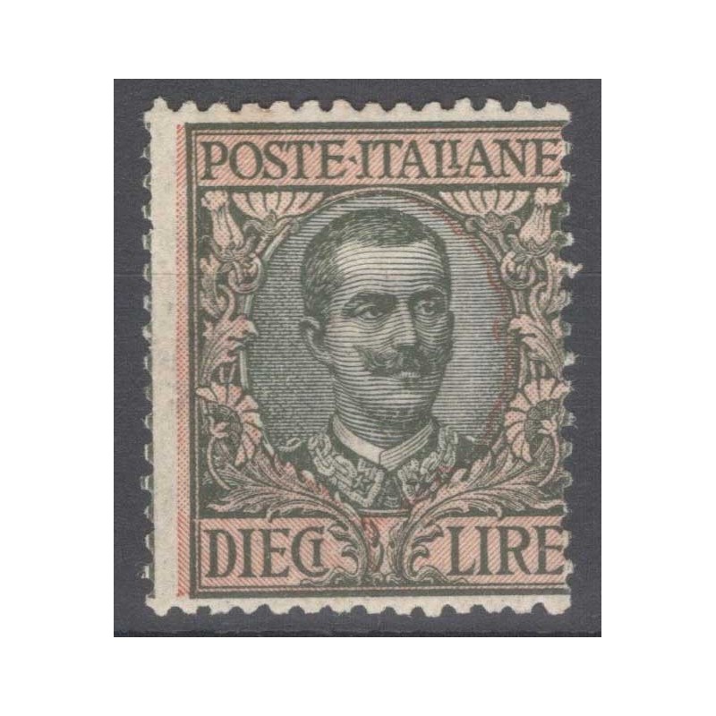 REGNO D'ITALIA 1910 FLOREALE 10 LIRE N.91 G.I MNH**  | Filatelia Me...