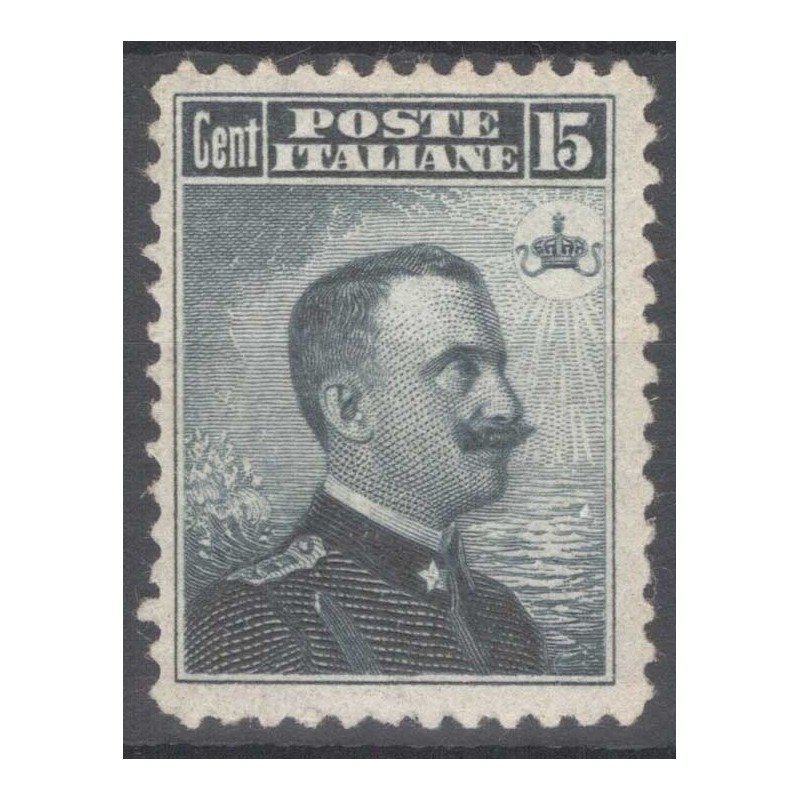 REGNO D'ITALIA 1906 MICHETTI 15 CENTESIMI DENT.12 N.80 G.I MNH**  |...
