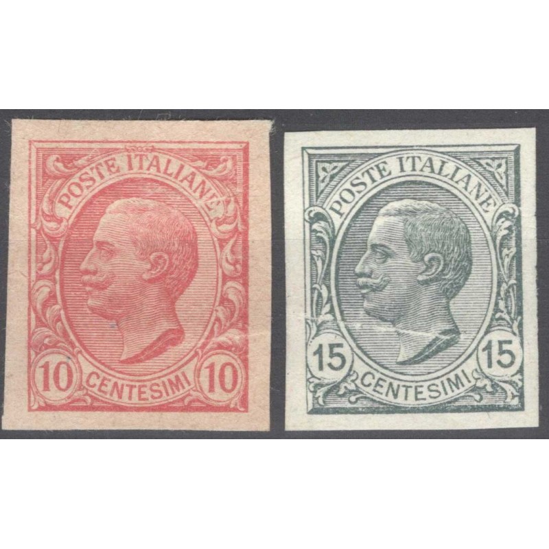 REGNO D'ITALIA 1906 LEONI PROVE D'ARCHIVIO 2 V. SENZA GOMMA  | Fila...