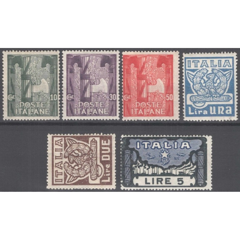 REGNO D'ITALIA 1923 MARCIA SU ROMA 6 VALORI G.I MNH**  | Filatelia ...