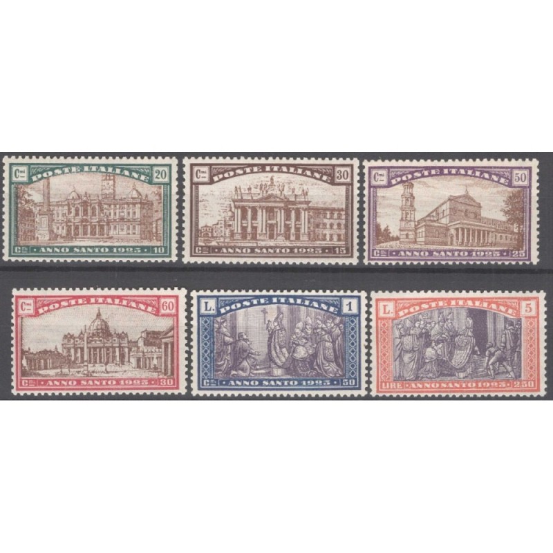 REGNO D'ITALIA 1924 ANNO SANTO 6 VALORI G.I MNH**  | Filatelia Meloni