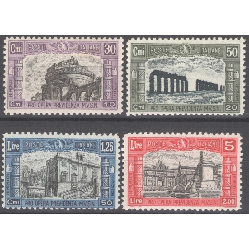 REGNO D'ITALIA 1928 MILIZIA II 4 VALORI G.I MNH**  | Filatelia Meloni