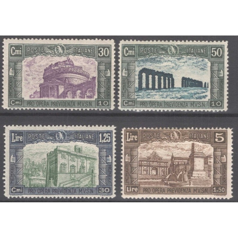 REGNO D'ITALIA 1930 MILIZIA III 4 VALORI G.I MNH**  | Filatelia Meloni