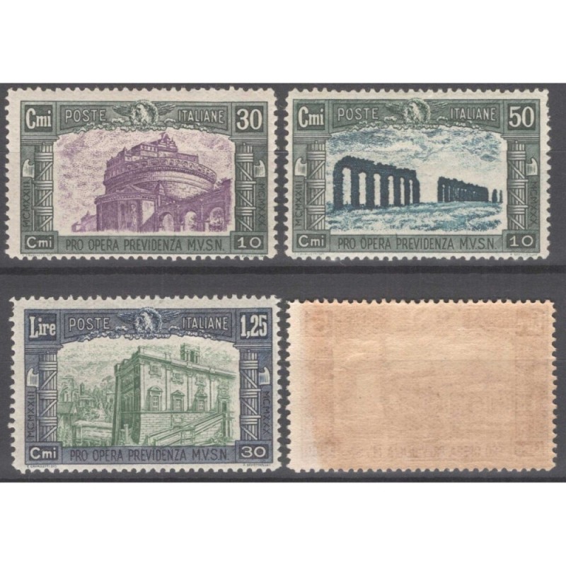 REGNO D'ITALIA 1930 MILIZIA III 4 VALORI G.I MNH**  | Filatelia Meloni