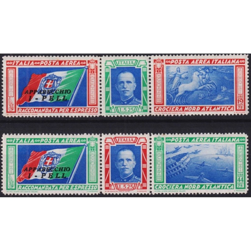 REGNO 1933 P/A TRITTICI CROCIERA NORD ATLANTICA I – PELL 2 V. G.I M...