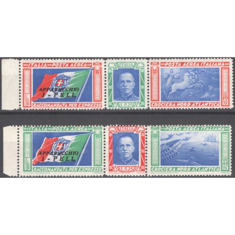REGNO 1933 P/A TRITTICI CROCIERA NORD ATLANTICA I – PELL 2 V. G.I M...