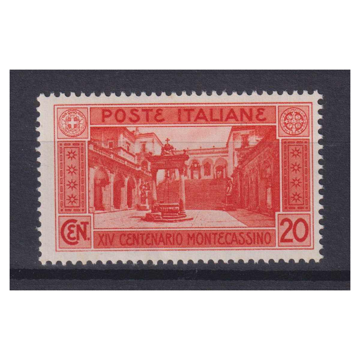 REGNO D'ITALIA 1929 MONTECASSINO 20 CENTESIMI ARANCIO G.I MNH**  | ... REGNO D'ITALIA 1929 MONTECASSINO 20 CENTESIMI ARANCIO G.I MNH**  | ...