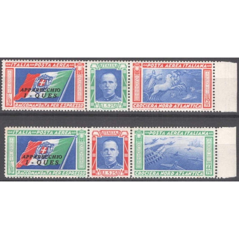 REGNO 1933 P/A TRITTICI CROCIERA NORD ATLANTICA I – QUES 2 V. G.I M...