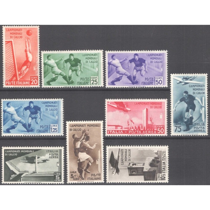 REGNO D'ITALIA 1934 CAMPIONATI DI CALCIO 9 V. G.I MNH** CERT.  | Fi...