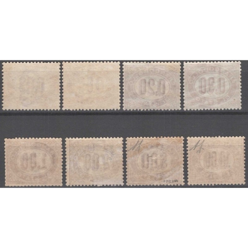 REGNO D'ITALIA 1875 FRANCOBOLLI DI SERVIZIO 8 V. G.I MNH**  | Filat...