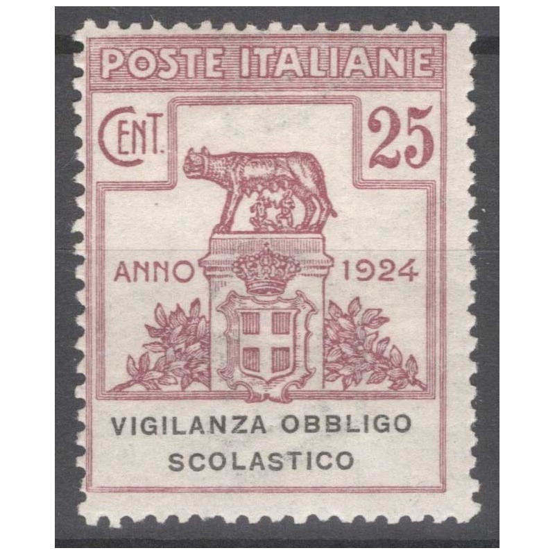 REGNO 1924 PARASTATALI VIGILANZA OBBLIGO SCOLASTICO G.I MNH**  | Fi...