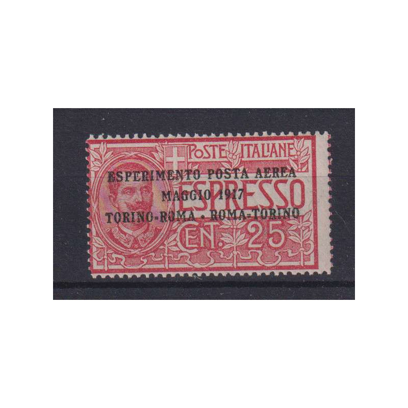 REGNO D'ITALIA 1917 ESPRESSO N.1 ESPERIMENTO POSTA AEREA G.I MNH** ...