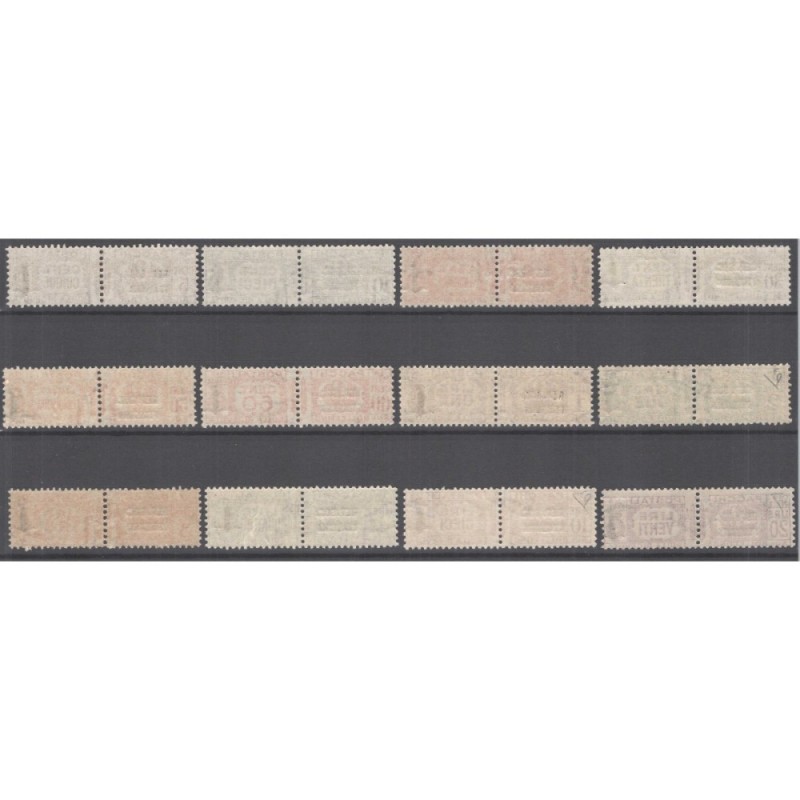 R.S.I. SOCIALE 1944 PACCHI POSTALI FASCIO 12 VALORI G.I MNH** CERT....