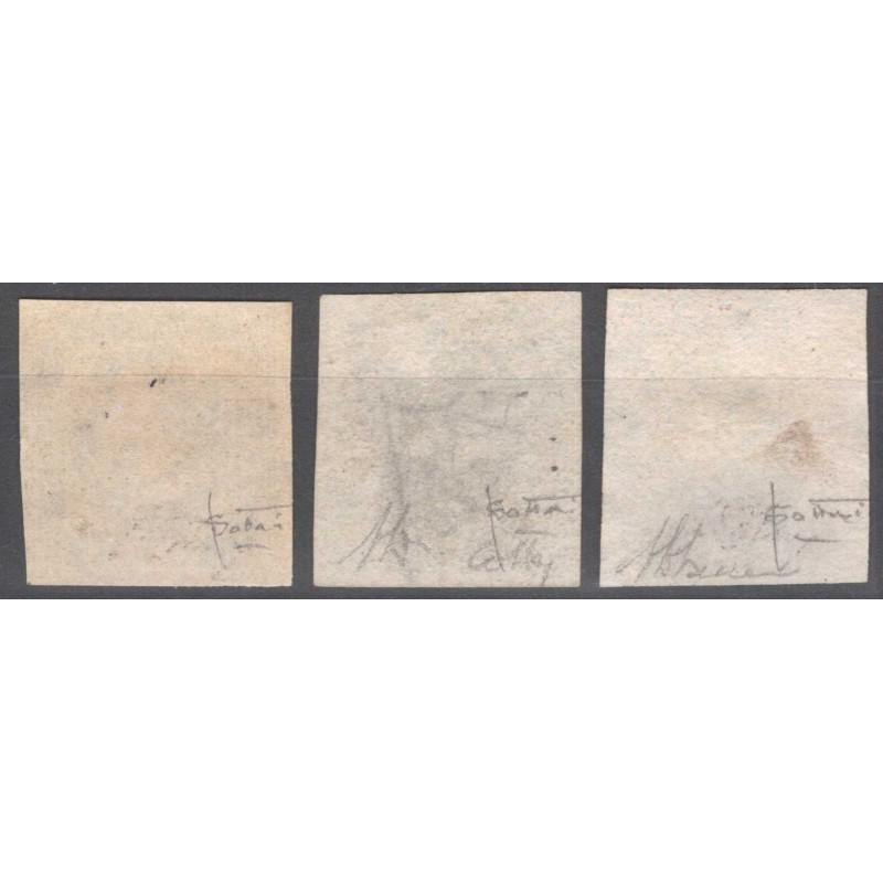 SARDEGNA 1851 SERIE COMPLETA 3 V. N.1-3 US. CERT.  | Filatelia Meloni